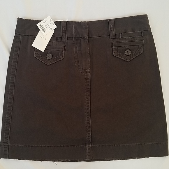 J. Crew Dresses & Skirts - J. Crew Brown Distressed Mini Skirt Size 2